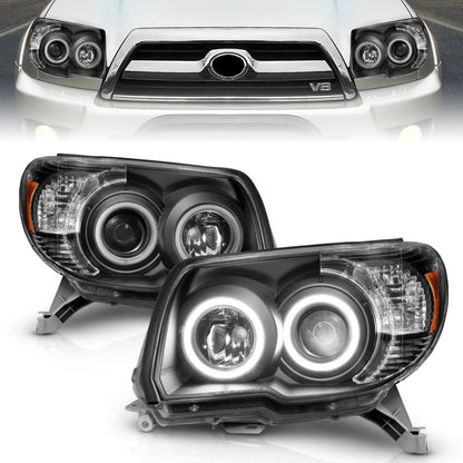 Anzo 2006-2009 Toyota 4Runner Projector Headlights w/ Halo Black 111320 Photo - Primary