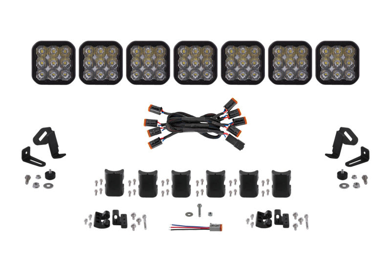 Diode Dynamics SS5 Pro Universal CrossLink 7-Pod Lightbar - White Driving DD7258 DD7258 Photo - Primary