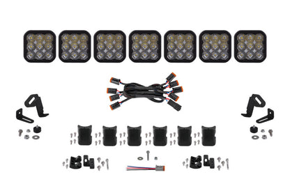 Diode Dynamics SS5 Pro Universal CrossLink 7-Pod Lightbar - White Driving DD7258 DD7258 Photo - Primary