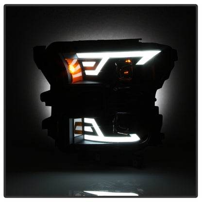 SPYDER xTune 15-17 Ford F-150 DRL LED Light Bar Projector Headlights - Black (PRO-JH-FF15015-LB-BK) 9042935 9042935 Photo - Unmounted