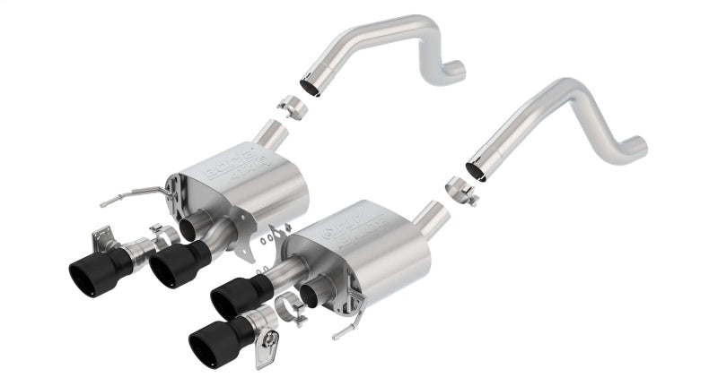 Borla 2015+ Chevy Corvette C7 Z06 6.2L Axle Back ATAK Exhaust Black Quad Tips w/o AFM w/ NPP 11903CB 11903CB Photo - Primary