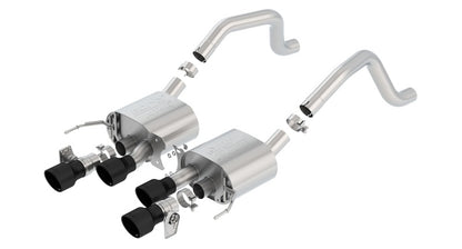 Borla 2015+ Chevy Corvette C7 Z06 6.2L Axle Back ATAK Exhaust Black Quad Tips w/o AFM w/ NPP 11903CB 11903CB Photo - Primary