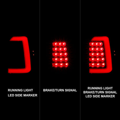 ANZO 1997-2004 Dodge Dakota LED Taillights Black Housing Smoke Lens Pair 311348 311348 User 1