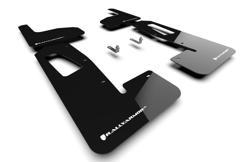 Rally Armor 2022 Rivian R1T Black UR Mud Flap w/ White Logo MF18-UR-BLK/WH MF18-UR-BLK/WH Photo - Primary
