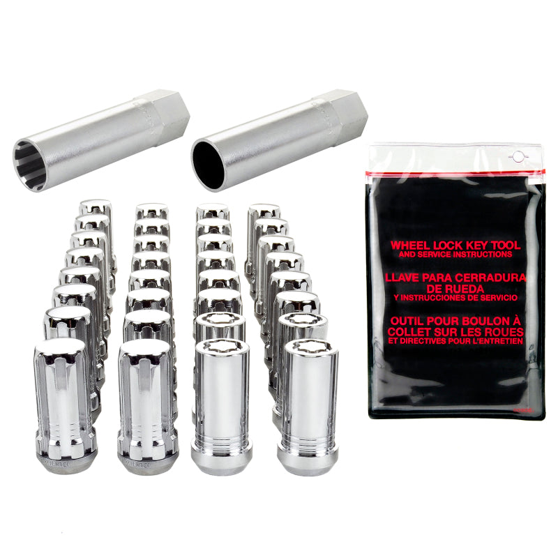 McGard SplineDrive Tuner 8 Lug Install Kit w/Locks & Tool (Cone) M14X1.5 / 1in. Hex - Chrome 65810 65810 Photo - out of package