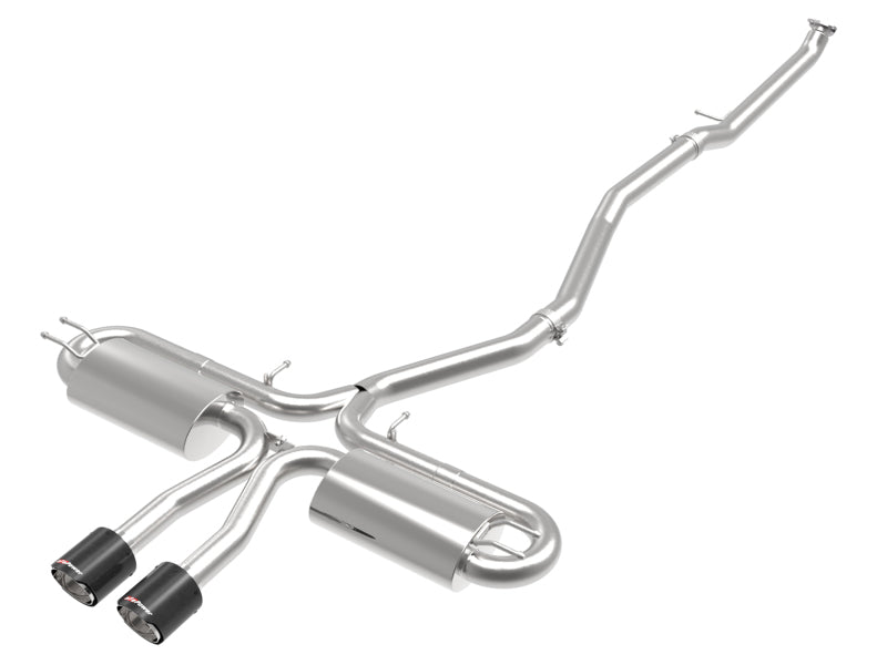 aFe Takeda 3in 304 SS Cat-Back Exhaust System w/ Carbon Tips 2017+ Honda Civic Si (4dr) I4 1.5L (t) 49-36621-1C 49-36621-1C Photo - Primary