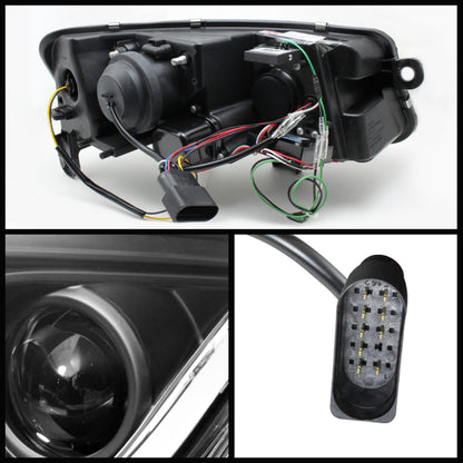 Spyder Audi A6 05-07 Projector Headlights Halogen Light Tube DRL Blk PRO-YD-ADA605-LTDRL-BK 5071903 5071903 User 1