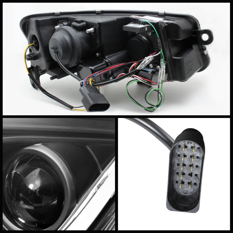 Spyder Audi A6 05-07 Projector Headlights Halogen Light Tube DRL Blk PRO-YD-ADA605-LTDRL-BK 5071903 5071903 User 1
