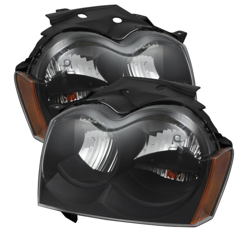 SPYDER Xtune Jeep Grand Cherokee 05-07 Crystal Headlights Black HD-JH-JGC05-AM-BK 9023248 9023248 Photo - Primary