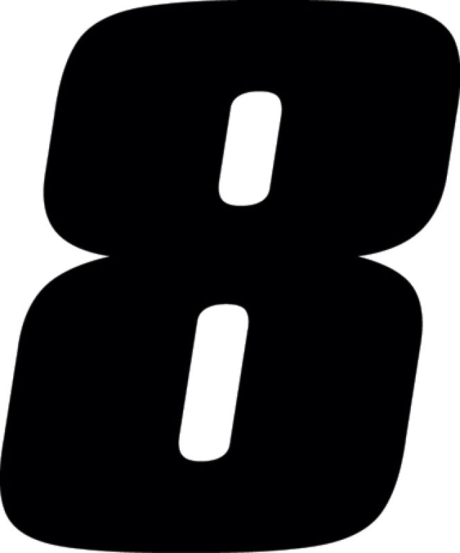 Hardline Dirt Digits 3pk 5.5 in. - High Gloss Number 8 - Black DD53B-8 DD53B-8 Photo - Primary