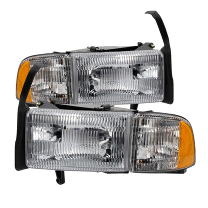 SPYDER Xtune Dodge Ram 1500 94-01 OEM Style Headlights w/ Corner Chrome HD-JH-DR94-OE-C 9032141 9032141 Photo - Primary