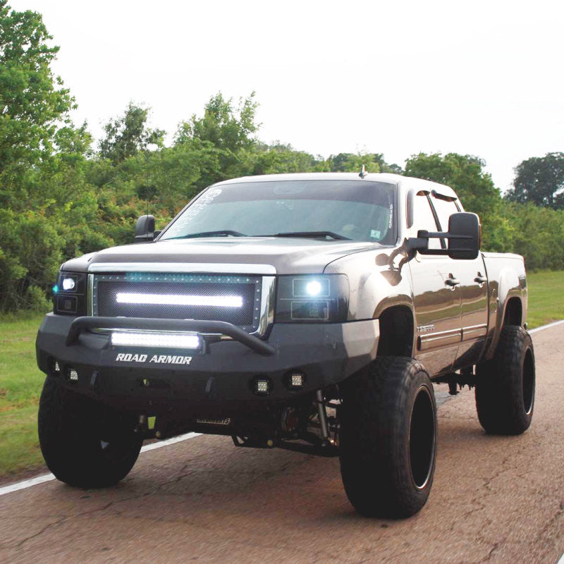 Road Armor 08-13 GMC 1500 Stealth Front Winch Bumper w/Pre-Runner Guard - Tex Blk 37604B 37604B Photo - Primary