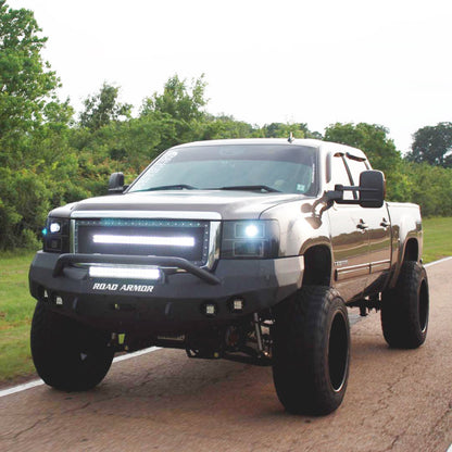 Road Armor 08-13 GMC 1500 Stealth Front Winch Bumper w/Pre-Runner Guard - Tex Blk 37604B 37604B Photo - Primary