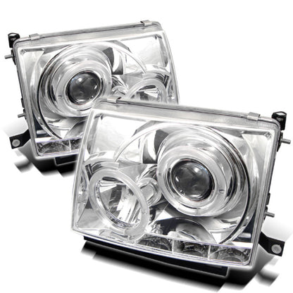 Spyder Toyota Tacoma 97-00 Projector Headlights LED Halo LED Chrome High H1 Low H1 PRO-YD-TT97-HL-C 5011954 5011954 Photo - Primary