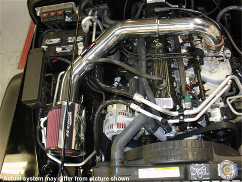 Injen Polished Power-Flow Air Intake 97-06 Wrangler 4.0L 6Cyl. PF5001P Photo - Mounted
