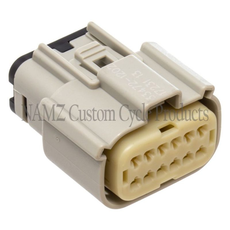 NAMZ 07-23 Touring/LiveWire Main Harness Molex MX-150 12-Position Female - Black (HD 72489-07GY) NM-33472-1202 NM-33472-1202 Photo - Primary