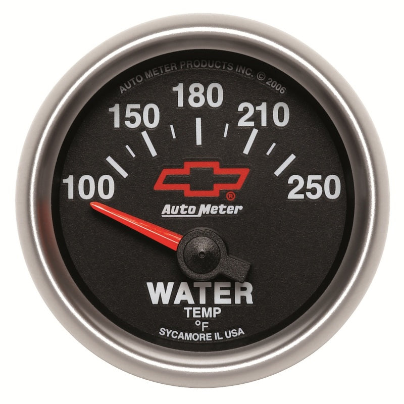 Autometer Gauge, Water Temp, 2 1/16", 100-250 Deg F, Electric, Gm Bowtie Black 3637-00406 Photo - Primary