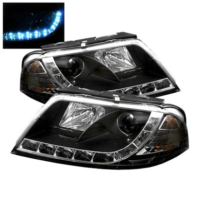 Spyder Volkswagen Passat 01-05 Projector Headlights DRL Black High H1 Low H1 PRO-YD-VP01-DRL-BK 5012302 5012302 Photo - Primary