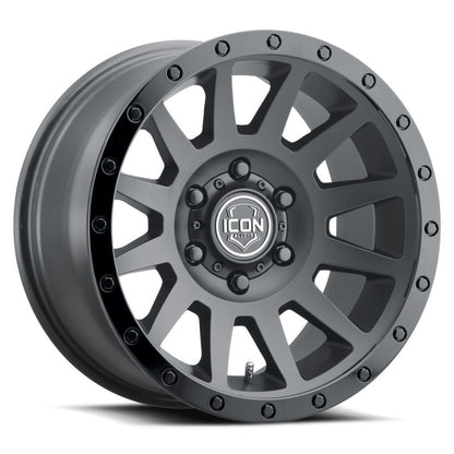 ICON Compression 18x9 5x150 25mm Offset 6in BS 110.1mm Bore Double Black Wheel 2018905560DB 2018905560DB Photo - Primary