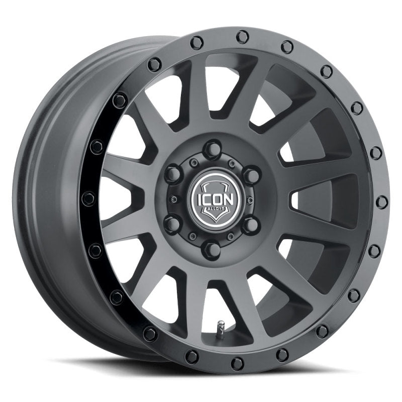 ICON Compression 17x8.5 5x5 -6mm Offset 4.5in BS 71.5mm Bore Double Black Wheel 2017857345DB 2017857345DB Photo - Primary