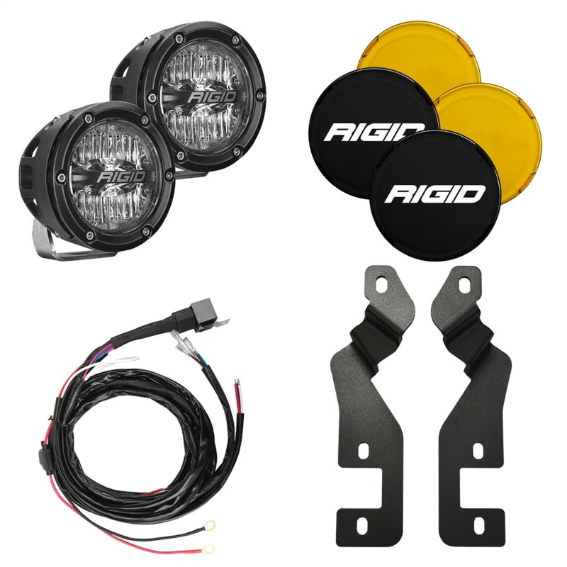 Rigid Industries 2021 Ford Bronco A-Pillar Light Mount Kit (Includes 4 inch 360-Series Drive) 46711 46711 Photo - Primary