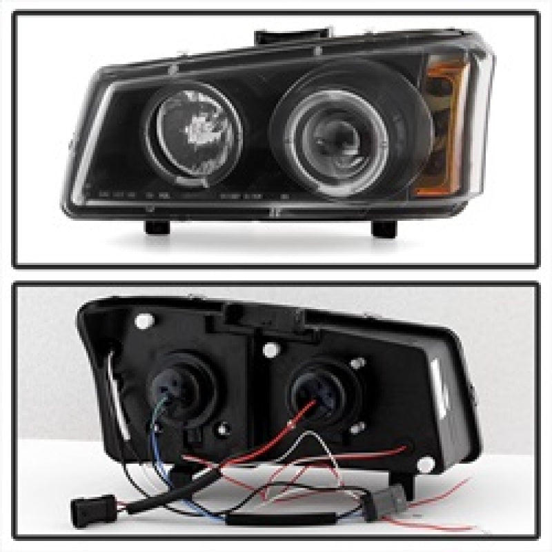Spyder Chevy Silverado 1500 03-06 Projector LED Halo LED Amber Reflctr Blk PRO-YD-CS03-AM-BK 5009456 5009456 Photo - Unmounted