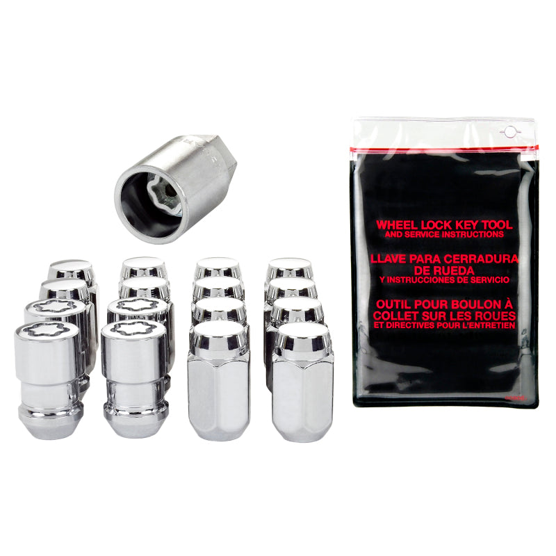 McGard 4 Lug Hex Install Kit w/Locks (Cone Seat Nut) M12X1.5 / 13/16 Hex / 1.5in. Length - Chrome 84457 84457 Photo - Primary