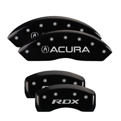 MGP 4 Caliper Covers Engraved Front Acura Rear RDX Black Finish Silver Char 2016 Acura RDX 39022SRDXBK 39022SRDXBK Photo - Primary
