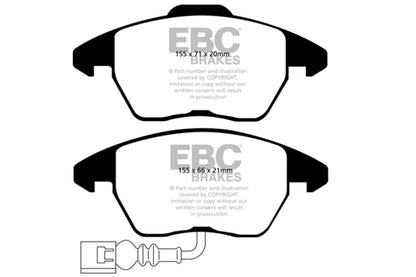 EBC 07-09 Audi TT 2.0 Turbo Ultimax2 Front Brake Pads UD1319 UD1319 Photo - Primary