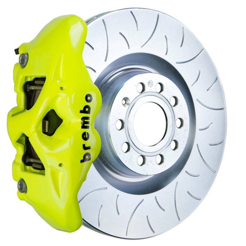 Brembo 14-20 A3 Front GT BBK 4 Piston Cast 345x30 1pc Rotor Slotted Type3-Fluo. Yellow 1S5.8003A7 1S5.8003A7 Photo - Primary