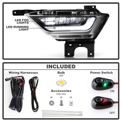 SPYDER 21-23 Ford F150 OEM Style Full LED Fog Lights w/ Switch FL-FF1502021-LED-C 9052255 9052255 User 1