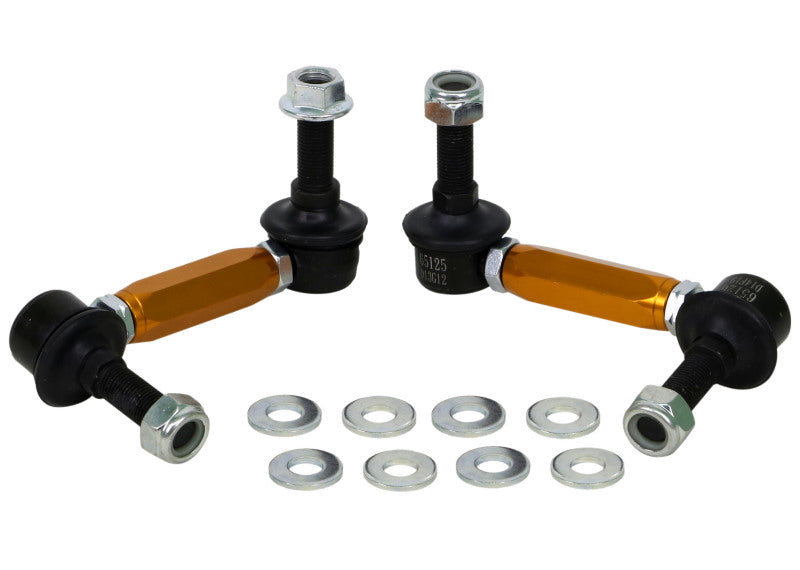 Whiteline Universal Sway Bar Link Assembly Heavy Duty Adjustable Steel Ball 115mm Size KLC180-115 KLC180-115 Photo - Close Up