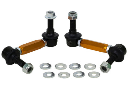 Whiteline Universal Sway Bar Link Assembly Heavy Duty Adjustable Steel Ball 115mm Size KLC180-115 KLC180-115 Photo - Close Up