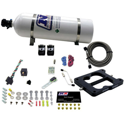 Nitrous Express Q-Jet/Holley Spread Bore Nitrous Kit (50-300HP) w/15lb Bottle 30080-15 30080-15 Photo - Primary