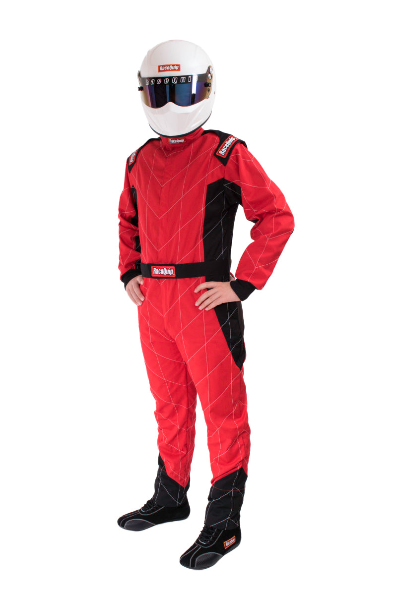 Racequip One Piece Single Layer Racing Driver Fire Suit; SFI 3.2A/ 1 ; Red 130916 Photo - Primary