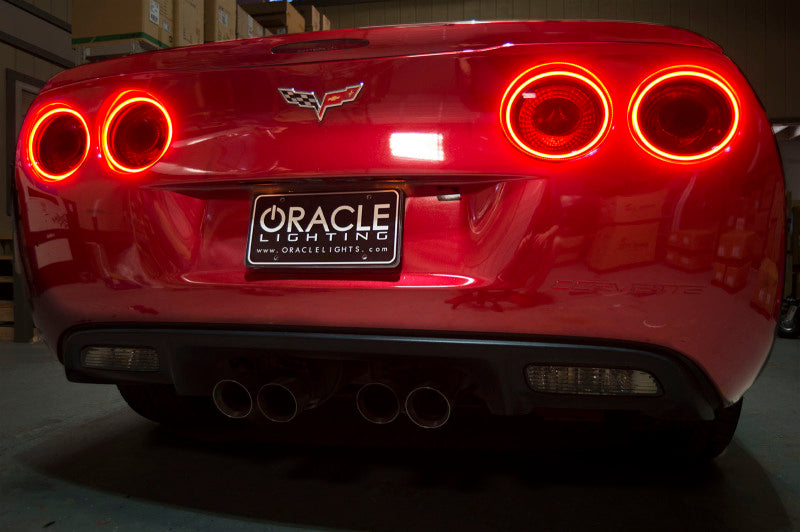 ORACLE Lighting Oracle Chevrolet Corvette C6 05-13 LED Tail Light Halo Kit - Red 2542-003 2542-003 Photo - Mounted