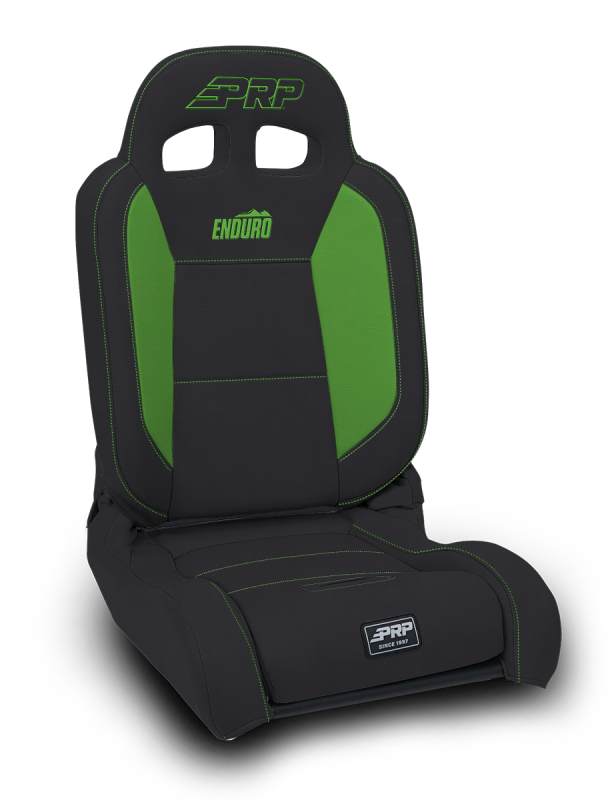 PRP Seats PRP EnduroDaily Reclining Suspension Seat - Black/Green Vinyl - Driver A8701044-201-W A8701044-201-W Photo - Primary