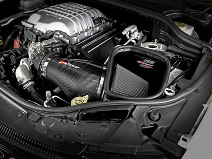 aFe Track Series Carbon Fiber Pro Dry S AIS - 2018 Jeep Grand Cherokee Trackhawk (WK2) V8-6.2L(SC) 57-10002D 57-10002D Photo - Mounted