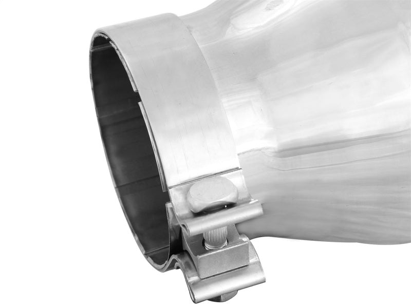 aFe MACH Force-Xp 4in 304 Stainless Steel Exhaust Tip: 4 In x 6 Out x 12L 49T40604-P12 Photo - Unmounted