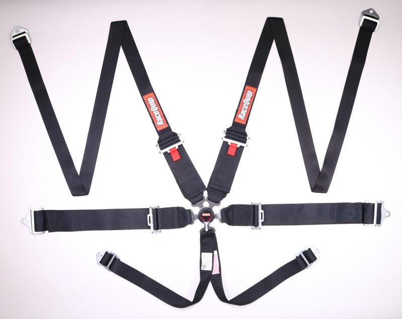 Racequip SFI Camlock 6PT Pull Down LAP HNR Belt - Black 746006 Photo - Primary