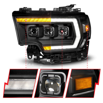ANZO 19-24 RAM 2500/3500 Z-Series Full LED Proj Headlights DRL/Init/SeqSig - Driver Side ONLY 111601X-L 111601X-L User 1