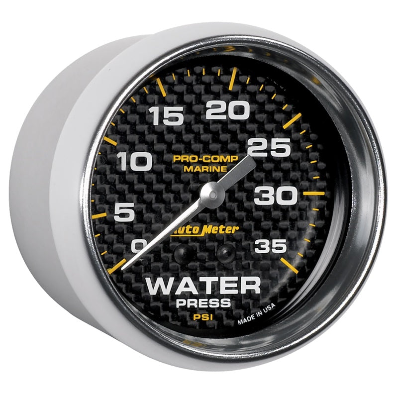 AutoMeter Marine Carbon Fiber Mechanical 2-5/8in 0-35PSI Water Pressure Gage 200773-40 200773-40 User 3