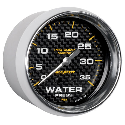 AutoMeter Marine Carbon Fiber Mechanical 2-5/8in 0-35PSI Water Pressure Gage 200773-40 200773-40 User 3