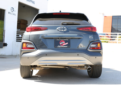 aFe Takeda 2.5in 304 SS Axle-Back Exhaust w/o Muffler w/Polish Tip 18-22 Hyundai Kona L4-1.6L(t) AWD 49-37017NM-P 49-37017NM-P Photo - Mounted
