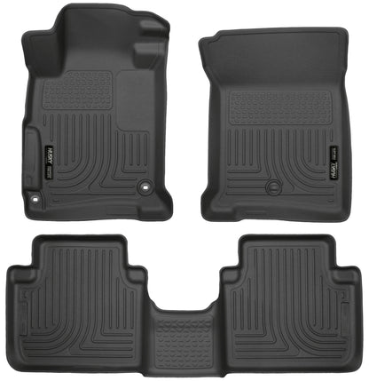 Husky Liners 2013 Honda Accord WeatherBeater Black Front & 2nd Seat Floor Liners 98481 Photo - Primary