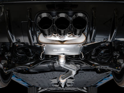 AWE Tuning 2023 Honda Civic Type R FL5 Touring Edition Exhaust w/ Triple Diamond Black Tips 3015-53287 3015-53287 Photo - Mounted