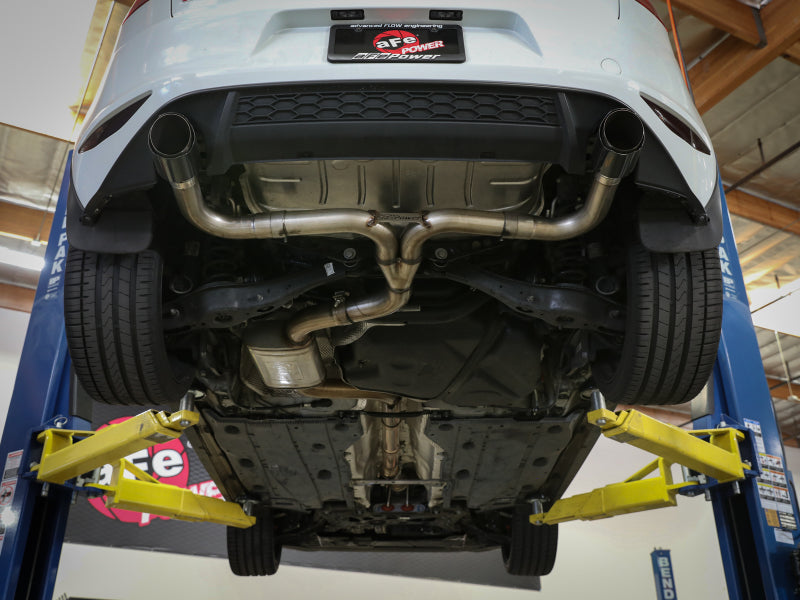 aFe MACH Force-Xp 3 IN to 2-1/2 IN Stainless Steel Cat-Back Exhaust Carbon Volkswagen GTI 15-17 49-36418-C 49-36418-C Photo - Mounted