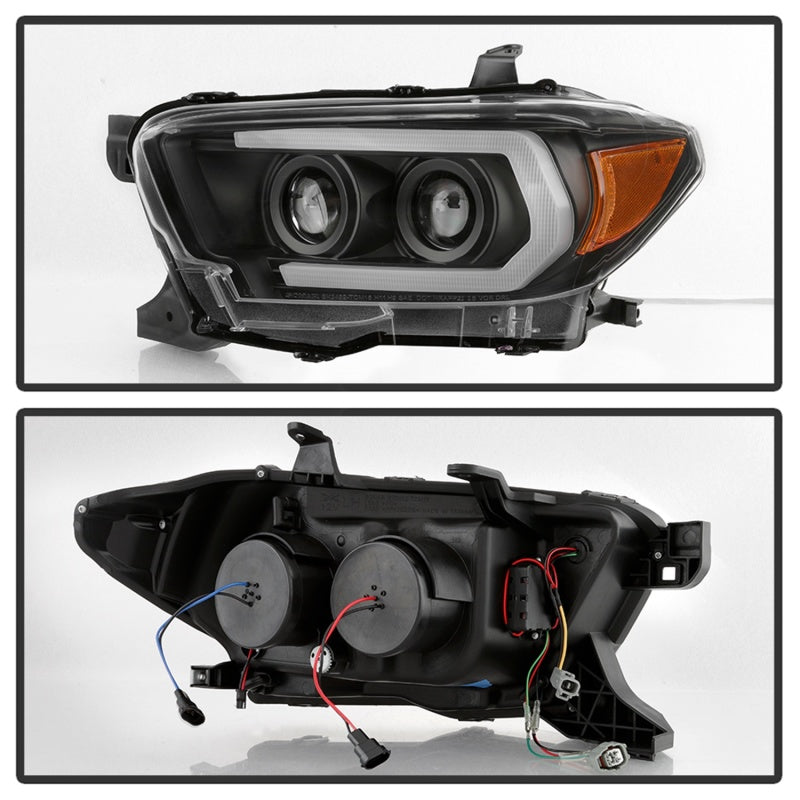 Spyder 16-18 Toyota Tacoma Projector Headlights - Seq LED Turn - Black - PRO-YD-TT16-LB-BK 5085818 5085818 Photo - Unmounted