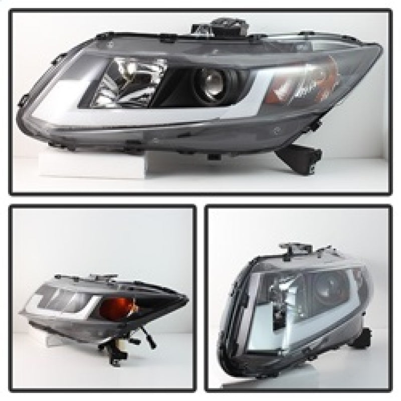 Spyder Honda Civic 2012-2014 Projector Headlights - Light Bar DRL Black PRO-YD-HC12-DRL-BK 5076519 5076519 Photo - Unmounted
