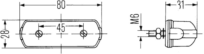 Hella Lamp K Black 2Ka 001389101 001389101 Technical Drawing